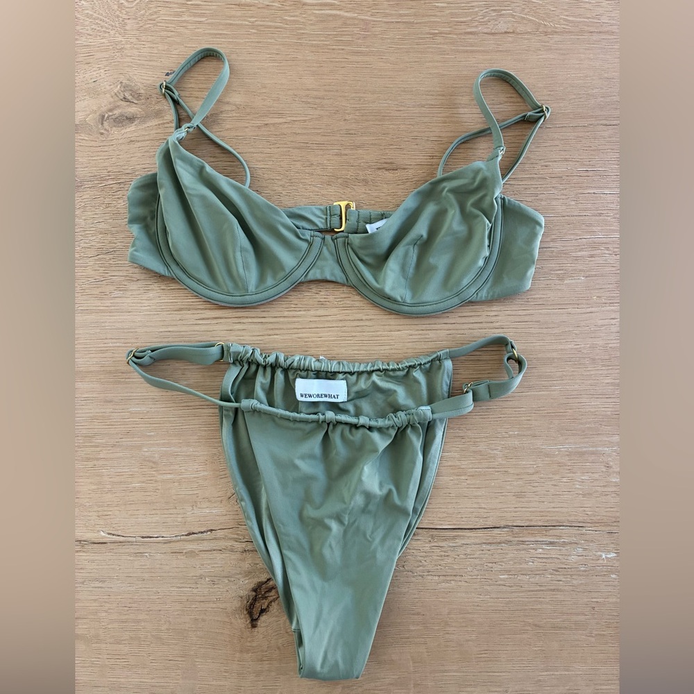 WeWoreWhat Olive Green Bikini Set